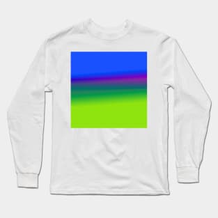 blue yellow pink colorful rainbow abstract design Long Sleeve T-Shirt